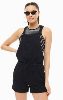 Черный хлопковый комбинезон с шортами Mavi