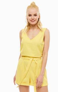 Желтый комбинезон с высоким содержанием льна Vero Moda
