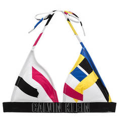 Купальный топ с логотипом бренда Calvin Klein