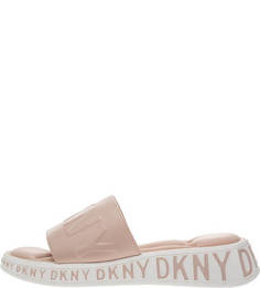 Бежевые сабо с тиснением Dkny
