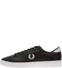 Черные кожаные кеды Fred Perry