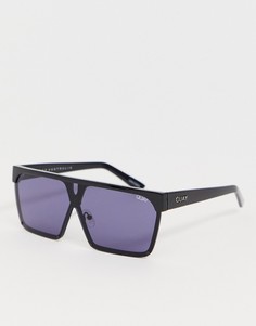 Черные солнцезащитные очки с плоским верхом Quay Australia x Benefit - Черный