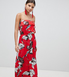 Платье макси с принтом птиц PrettyLittleThing - Красный