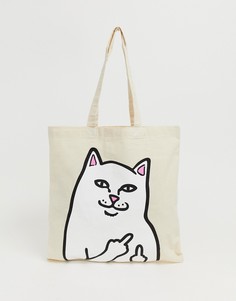 Парусиновая сумка-тоут RIPNDIP Lord Nermal - Кремовый
