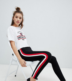 Леггинсы с полосами по бокам Pull&Вear - Черный Pull&Bear