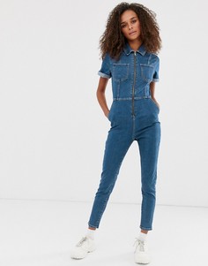 Синий джинсовый комбинезон на молнии New Look - Синий