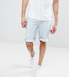 Светлые облегающие джинсовые шорты ASOS DESIGN Tall - Синий