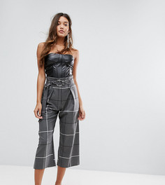 Клетчатые брюки с присборенным поясом River Island - Мульти
