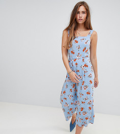 Синий комбинезон с цветочным принтом Miss Selfridge - Мульти