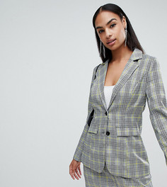 Блейзер в клетку PrettyLittleThing - Серый