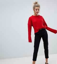 Брюки с ремнем Bershka - Черный