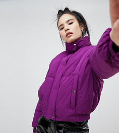 Укороченная дутая куртка Pull&Bear - Фиолетовый