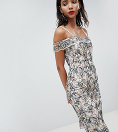 Кружевное платье с вышивкой River Island - Розовый