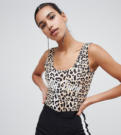 Боди с леордовым принтом и надписью Wild Thing PrettyLittleThing - Мульти