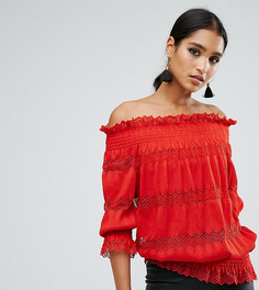 Кружевной топ River Island - Красный
