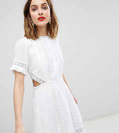 Кружевное приталенное платье River Island - Белый