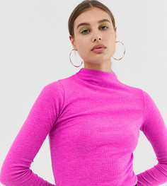 Розовый теплый топ с высоким воротом River Island - Розовый