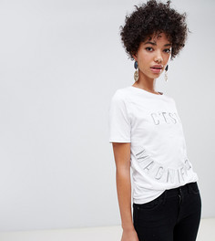 Белая футболка с надписью River Island - Белый