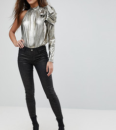 Супероблегающие джинсы с блестками River Island Molly - Черный