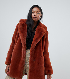 Искусственная шуба Bershka - Красный