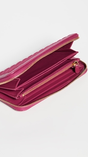 What Goes Around Comes Around Prada Pink Tessuto Zip Around Wallet