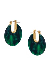 Изумрудно-зеленые акриловые серьги Exclaim