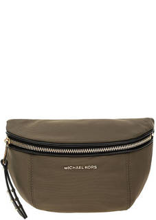 Текстильная поясная сумка цвета хаки Leila Michael Michael Kors