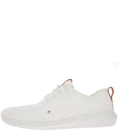 Белые кроссовки с вкладной стелькой Clarks