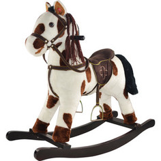 Качалка лошадка Pituso Fandango белый с кориневыми пятнами 74x30x64 см gs2090