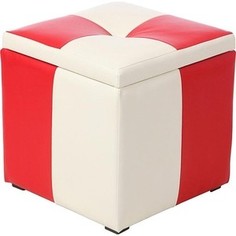 Пуф Мебельстория Рубио-2 красно-белый