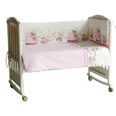 Бортик в кроватку Pituso Мишки розовый мр 102
