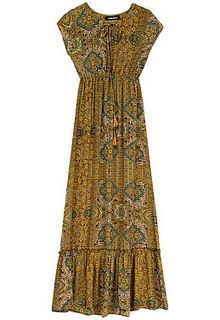 Платье-макси с короткими рукавами La Reine Blanche