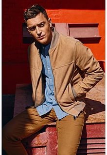 Бомбер из натуральной кожи Al Franco