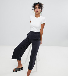 Укороченные брюки с широкими штанинами Monki - Черный
