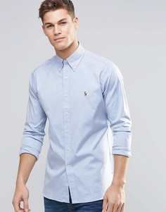 Синяя оксфордская рубашка классического кроя Polo Ralph Lauren - Синий