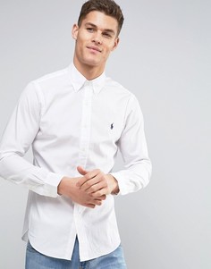 Белая приталенная рубашка из поплина Polo Ralph Lauren - Белый