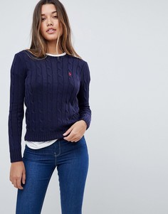 Джемпер с витым узором Polo Ralph Lauren - Темно-синий