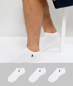 3 пары белых спортивных носков Polo Ralph Lauren - Белый