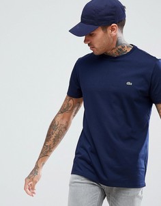 Темно-синяя футболка с логотипом Lacoste - Темно-синий