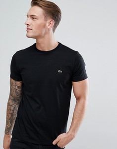 Черная футболка с логотипом Lacoste - Черный