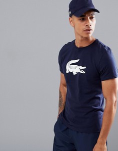 Темно-синяя футболка с логотипом Lacoste Sport - Темно-синий