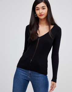 Джемпер с отделкой French Connection - Черный