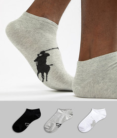 3 пары спортивных носков (белый/серый/черный) Polo Ralph Lauren - Мульти