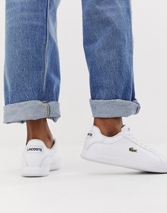 Белые кожаные кроссовки Lacoste Graduate BL1 - Белый