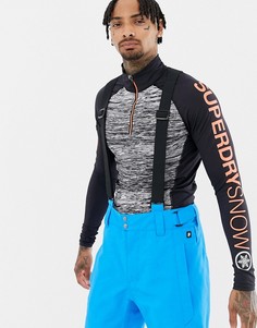 Серый базовый топ с круглым вырезом Superdry Snow - Серый