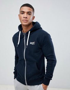 Темно-синий худи на молнии Superdry Orange - Темно-синий