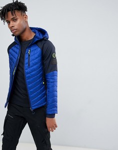 Синяя спортивная дутая куртка Superdry - Синий