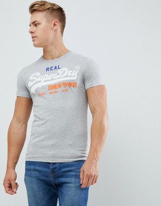 Серая футболка с логотипом Superdry - Серый
