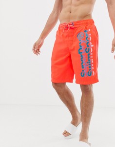 Оранжевые пляжные шорты с логотипом Superdry - Оранжевый