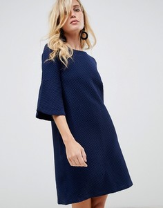 Платье с расклешенными рукавами French Connection Paros - Темно-синий